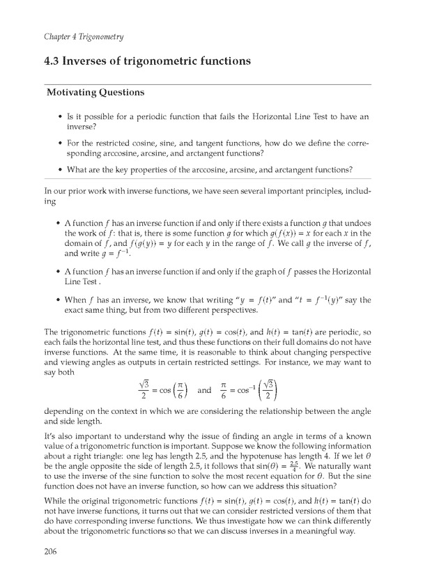 Active Preparation for Calculus - Page 206